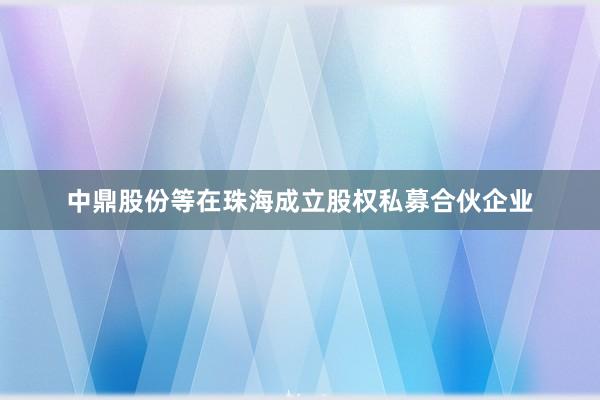 中鼎股份等在珠海成立股权私募合伙企业