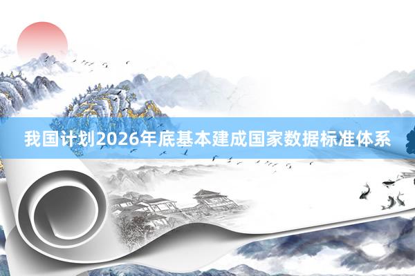 我国计划2026年底基本建成国家数据标准体系