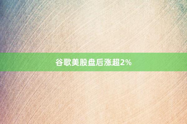 谷歌美股盘后涨超2%