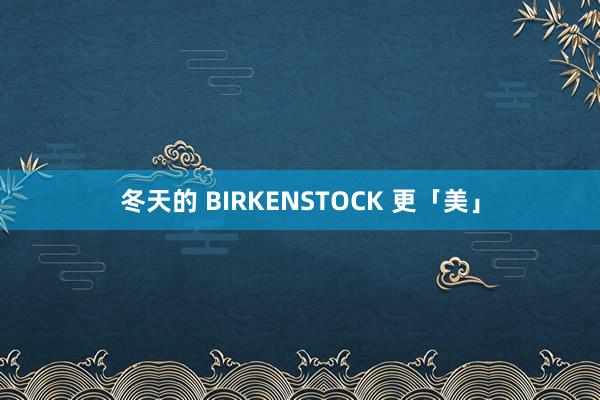 冬天的 BIRKENSTOCK 更「美」