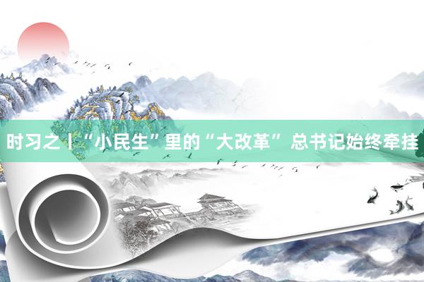 时习之丨“小民生”里的“大改革” 总书记始终牵挂