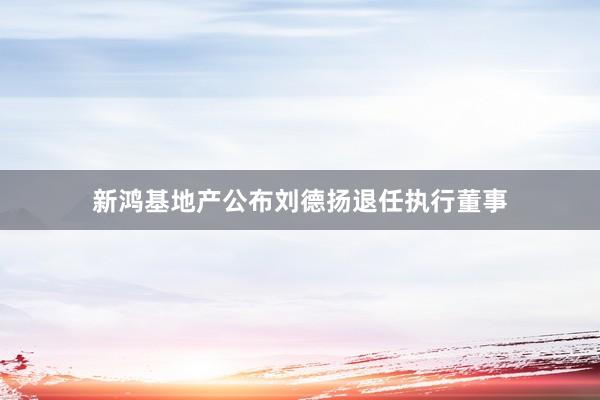 新鸿基地产公布刘德扬退任执行董事