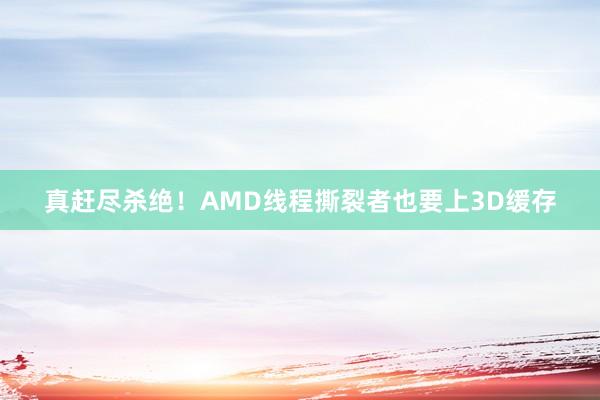 真赶尽杀绝！AMD线程撕裂者也要上3D缓存