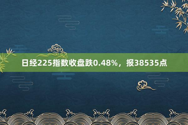 日经225指数收盘跌0.48%，报38535点