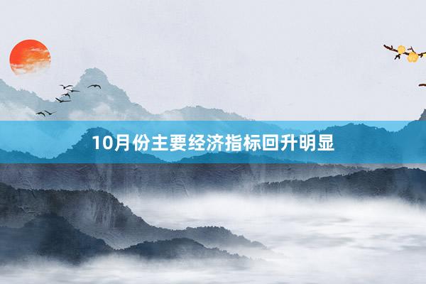 10月份主要经济指标回升明显