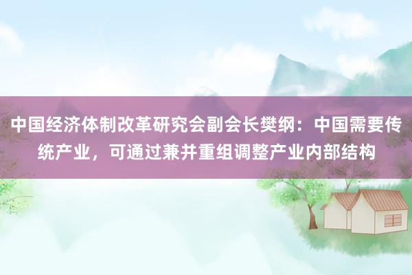 中国经济体制改革研究会副会长樊纲：中国需要传统产业，可通过兼并重组调整产业内部结构