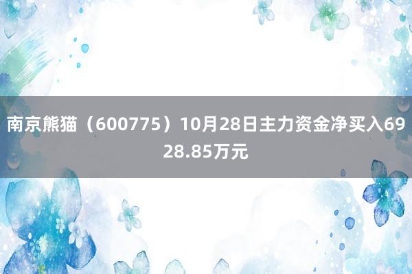 南京熊猫（600775）10月28日主力资金净买入6928.85万元