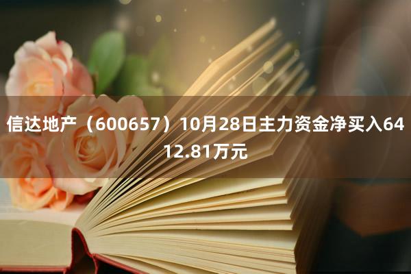 信达地产（600657）10月28日主力资金净买入6412.81万元