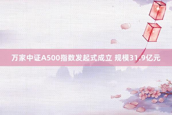 万家中证A500指数发起式成立 规模31.9亿元