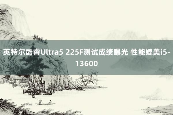 英特尔酷睿Ultra5 225F测试成绩曝光 性能媲美i5-13600