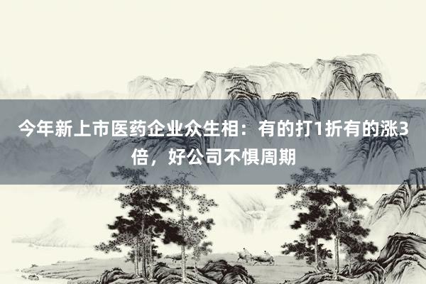 今年新上市医药企业众生相：有的打1折有的涨3倍，好公司不惧周期