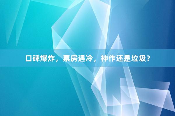 口碑爆炸，票房遇冷，神作还是垃圾？